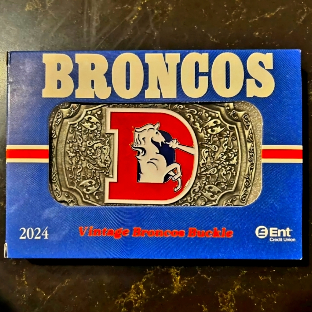 Denver Broncos Belt Buckle - NEW Official NFL